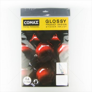 COMAX กระดาษสติ๊กเกอร์ A4 Glossy <1/20>